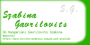 szabina gavrilovits business card